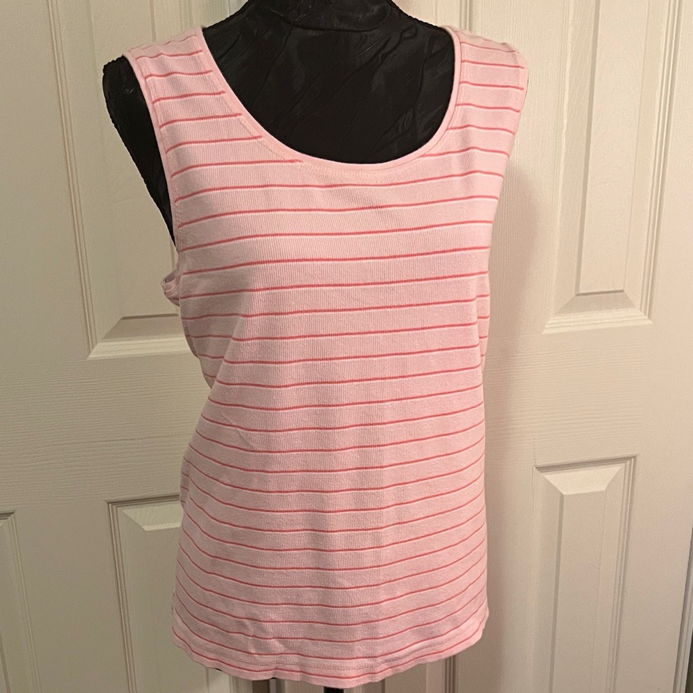 White Stag Light Pink Striped Women's Tank Top